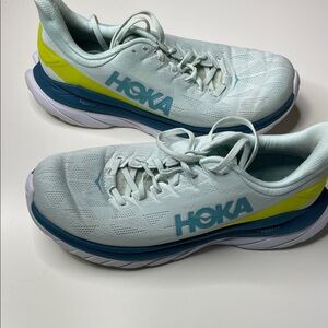Hoka Sneakers in Light Blue and Lime‎